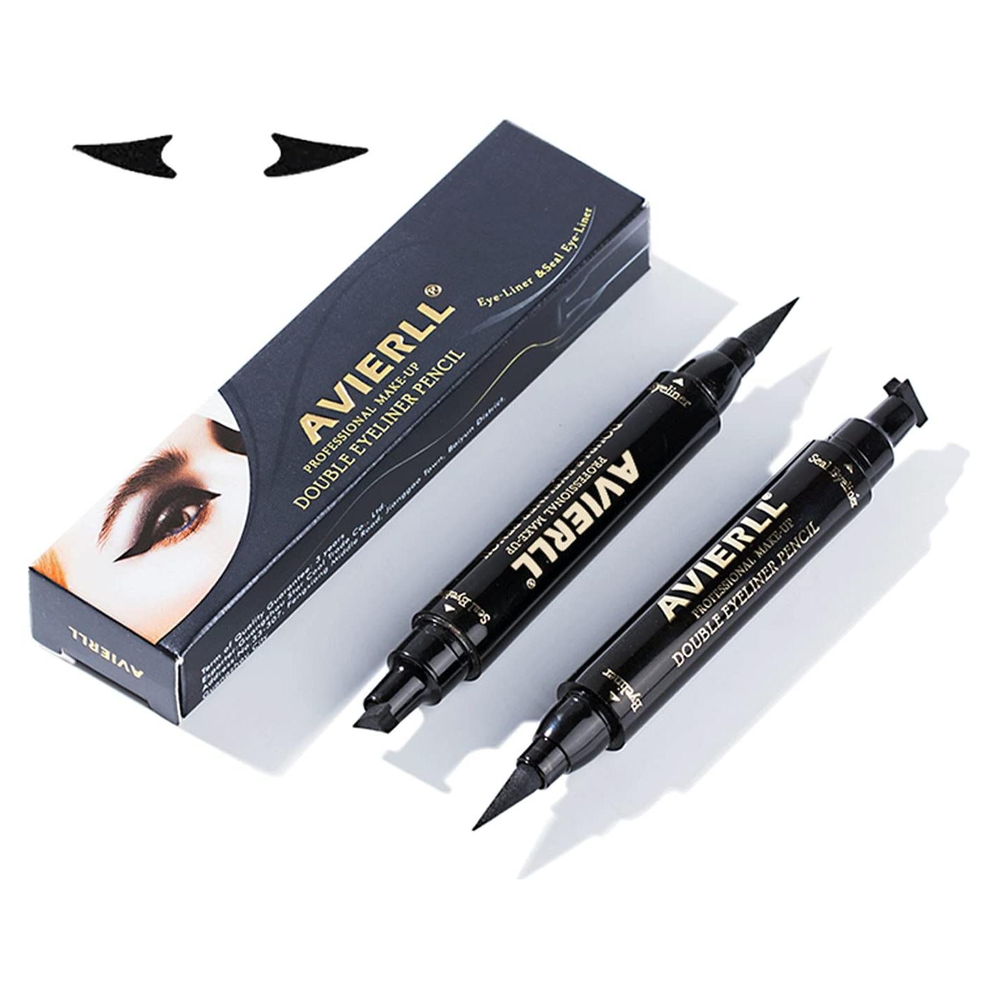 Delineador de Ojos con Sello AVIERLL B12 Negro Impermeable