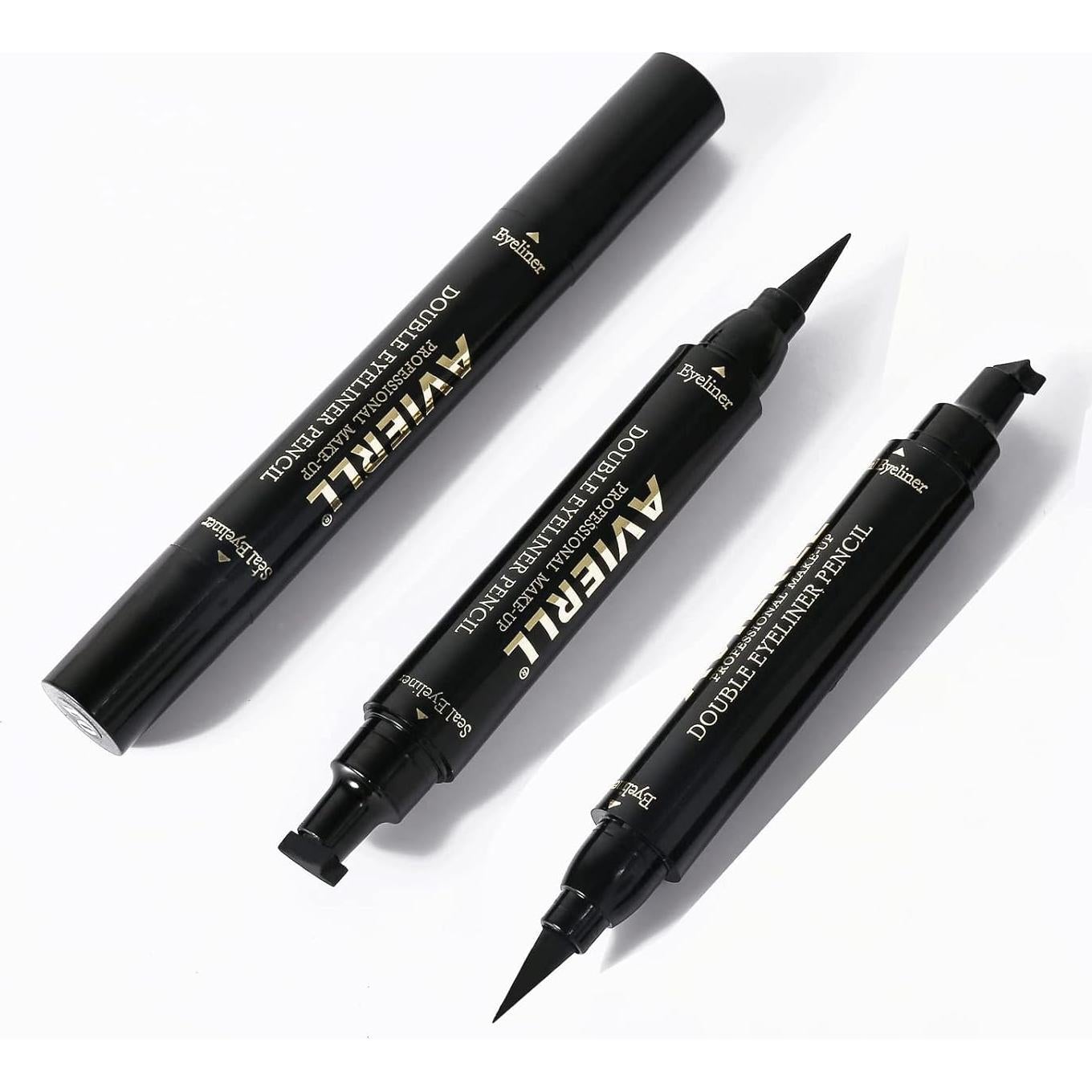 Delineador de Ojos con Sello AVIERLL B12 Negro Impermeable