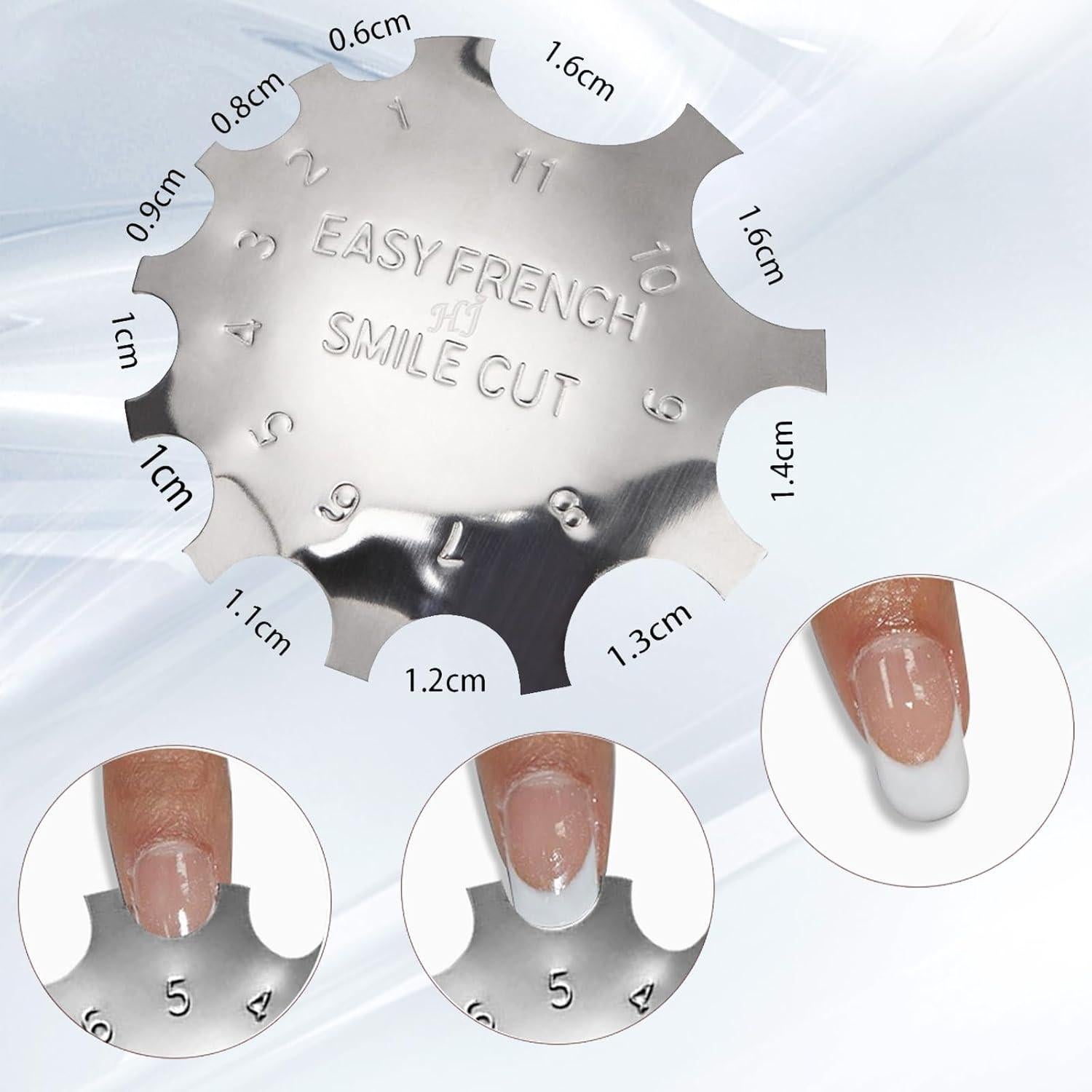 Cortador de Uñas Acrílico C-Shape 9 Tamaños Honey Joy