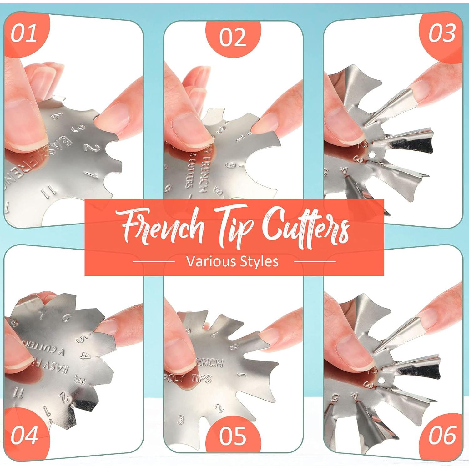 Juego de Herramientas de Manicura Honoson 6 Piezas Plata