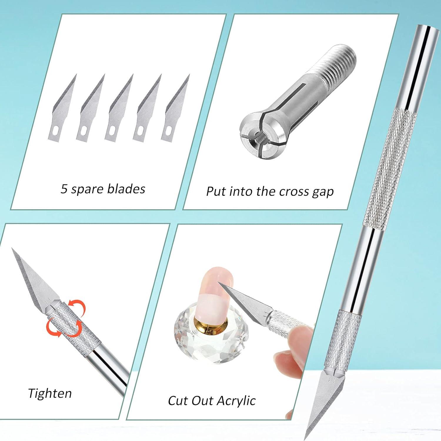 Juego de Herramientas de Manicura Honoson 6 Piezas Plata