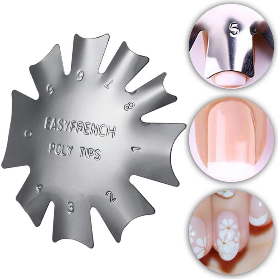 DANNEASY Cortadora de Gel Acrílico Francesa 3Pcs + Pegatinas