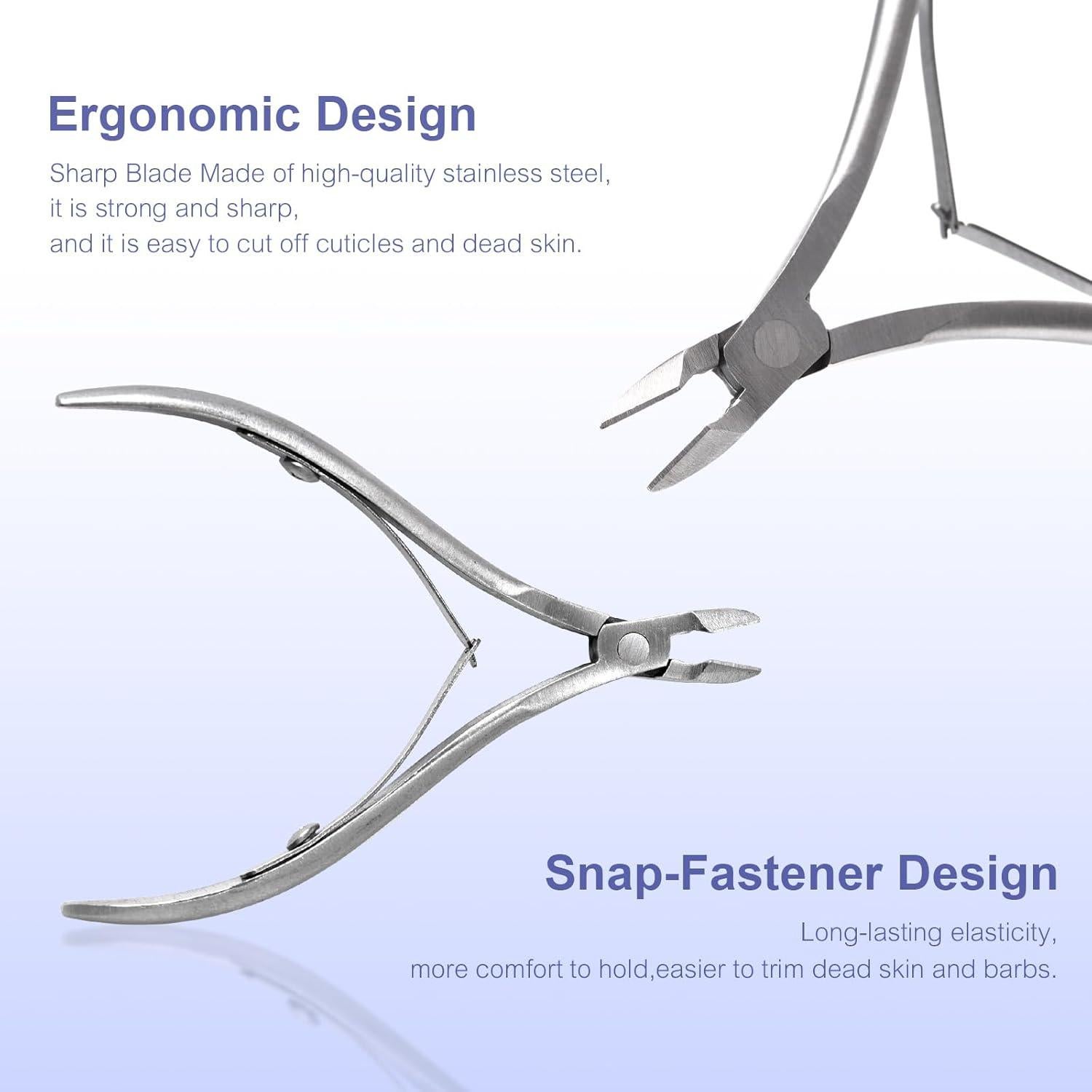 Kit de Cortadores de Uñas Acrílicas KAZI 4 en 1 Acero Inoxidable