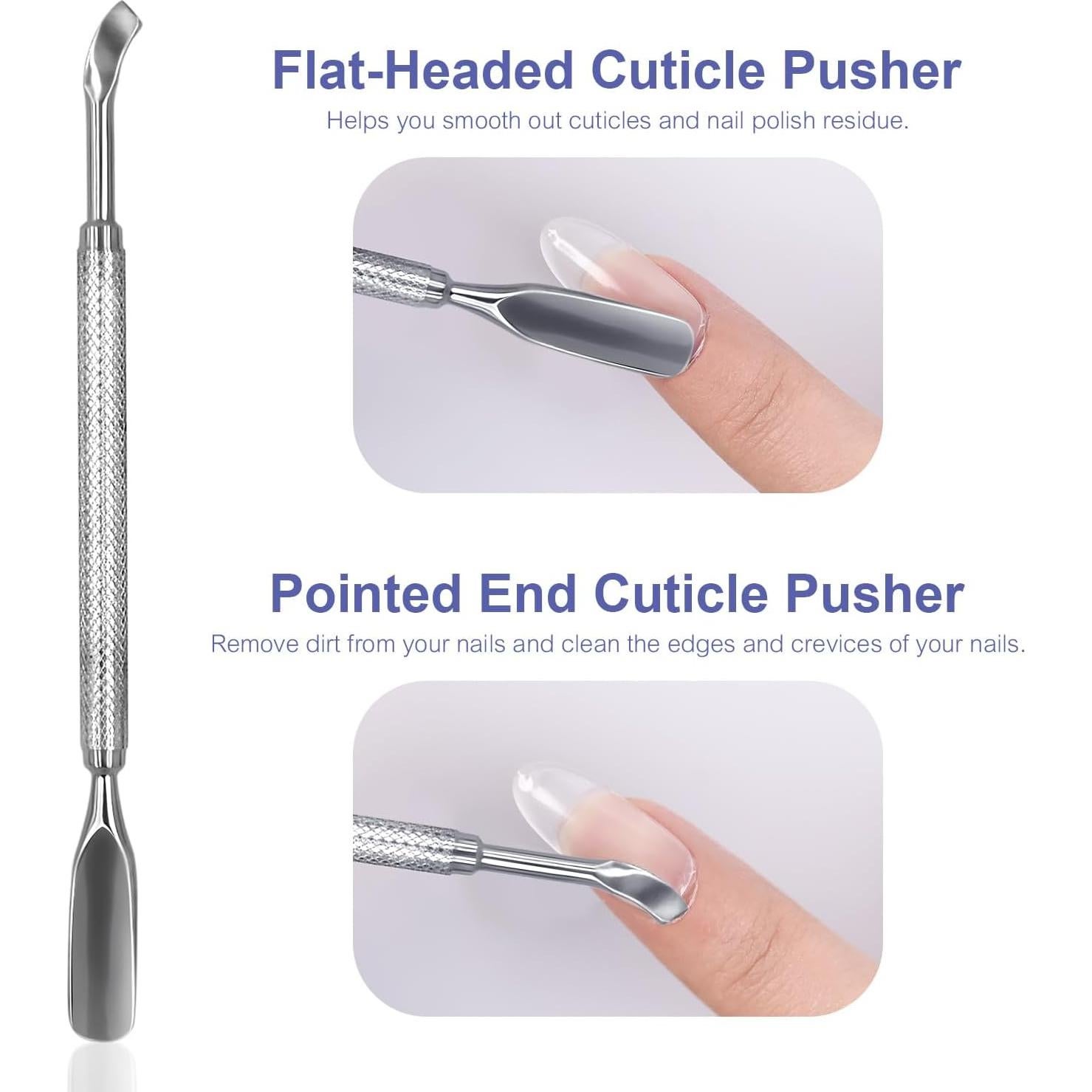 Kit de Cortadores de Uñas Acrílicas KAZI 4 en 1 Acero Inoxidable