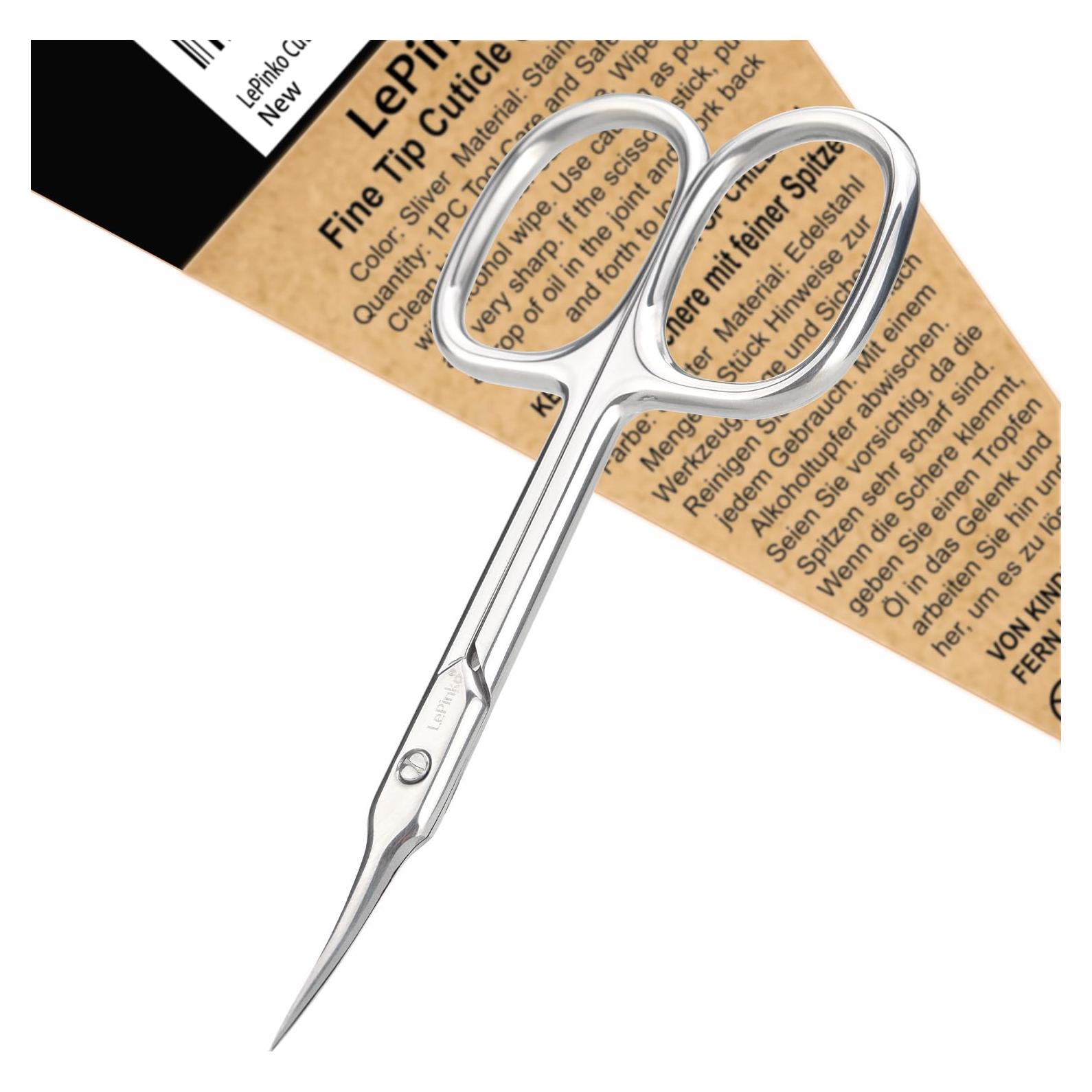 Tijeras de Cutícula LePinko, Acero Inoxidable, Punta Fina