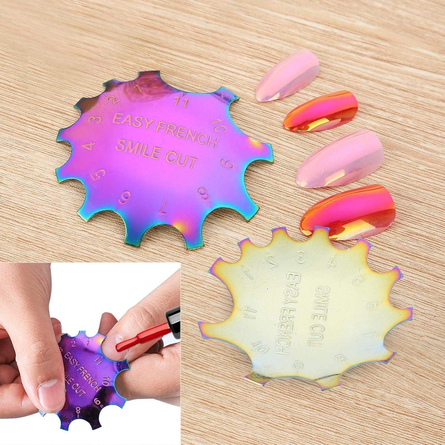 Plantilla de Uñas ZJchao Acero Inoxidable 5.5cm Francesa