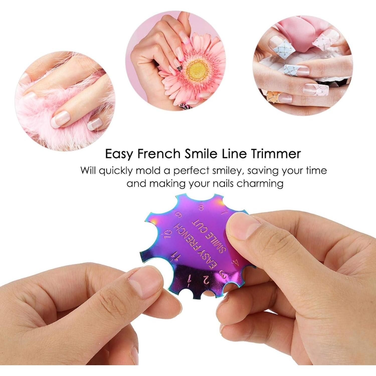 Plantilla de Uñas ZJchao Acero Inoxidable 5.5cm Francesa