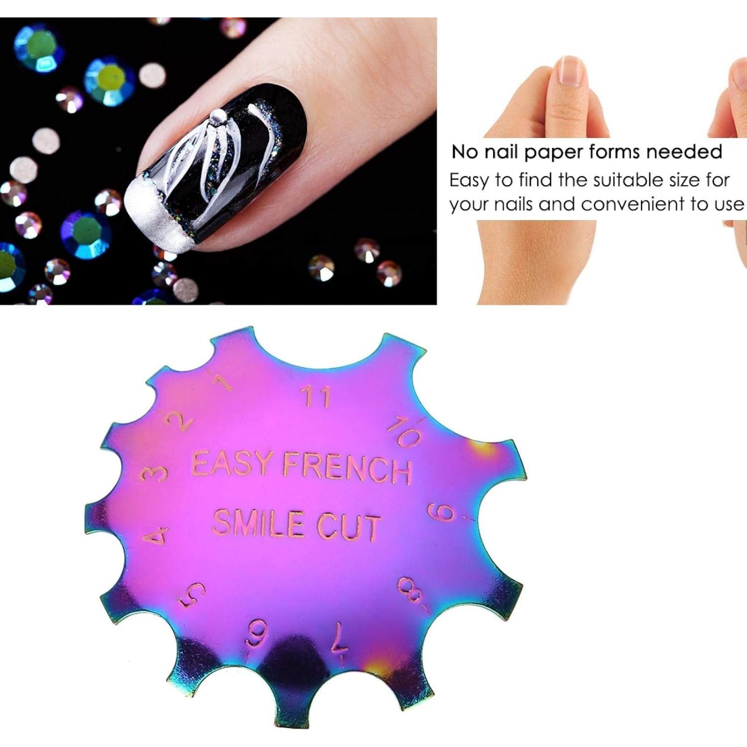 Plantilla de Uñas ZJchao Acero Inoxidable 5.5cm Francesa