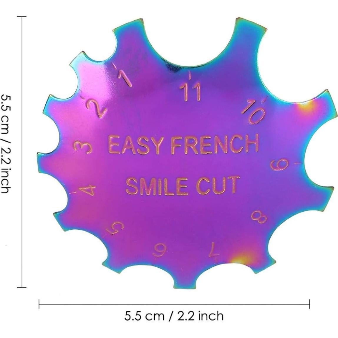 Plantilla de Uñas ZJchao Acero Inoxidable 5.5cm Francesa