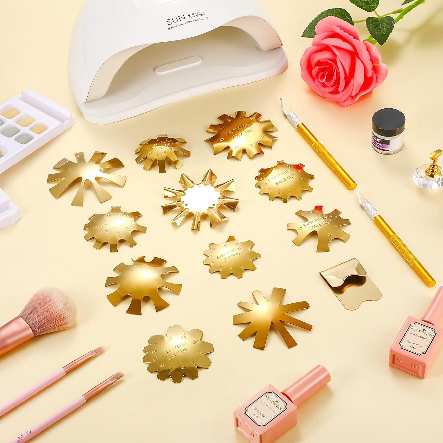 Cortadores de Uñas Francesas Acero Inoxidable 12 Piezas Honoson