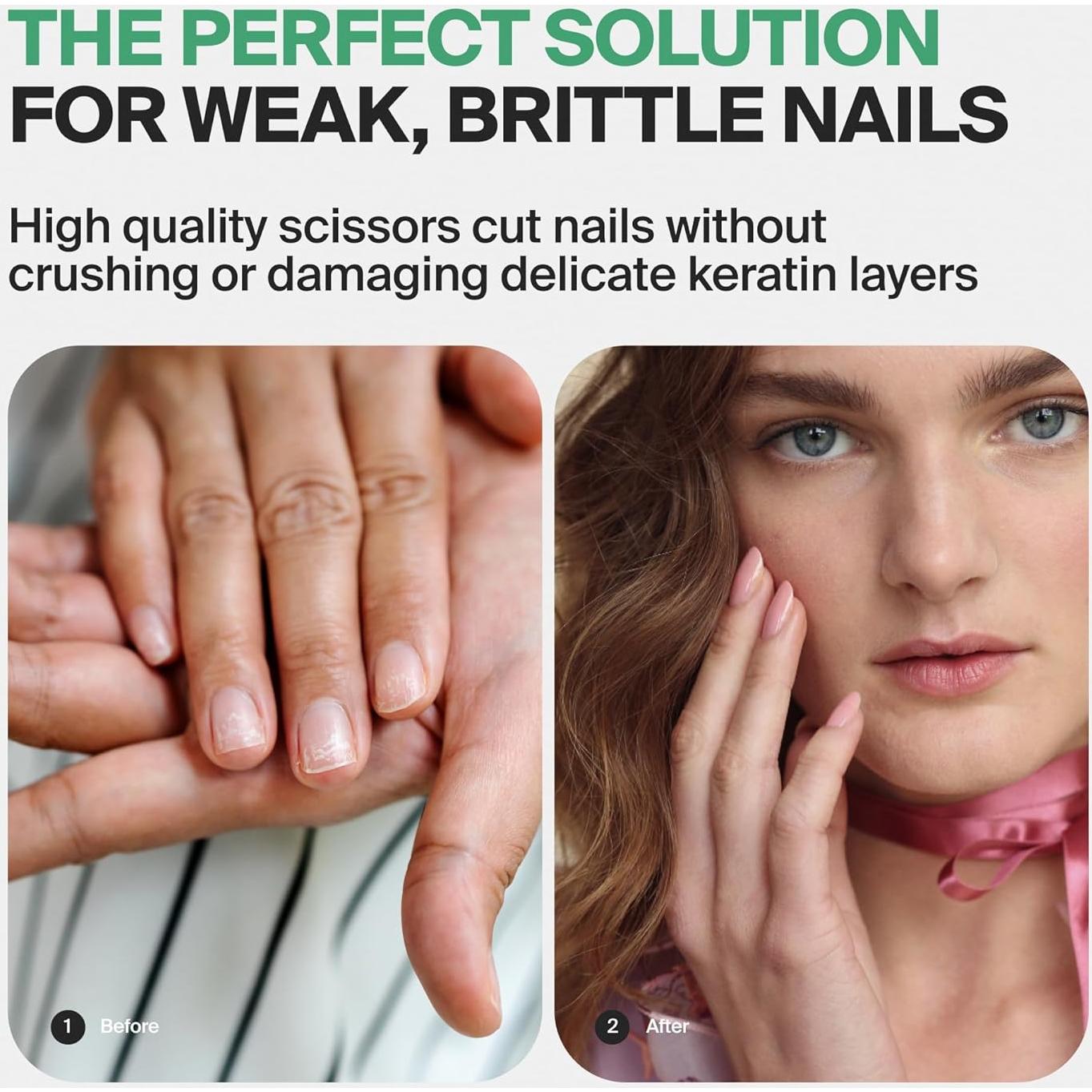 Tijeras de Uñas GERMANIKURE Profesional Acero Inoxidable Curvadas