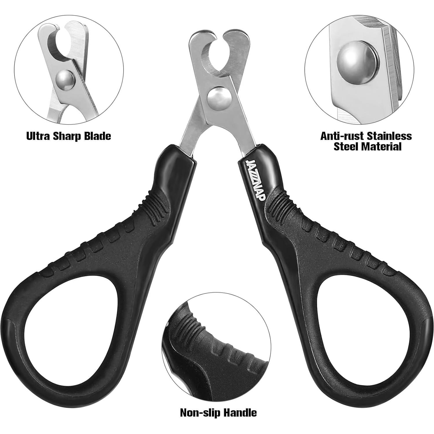Cortauñas para Mascotas JAZZZNAP, Kit 2 Pcs, Negro