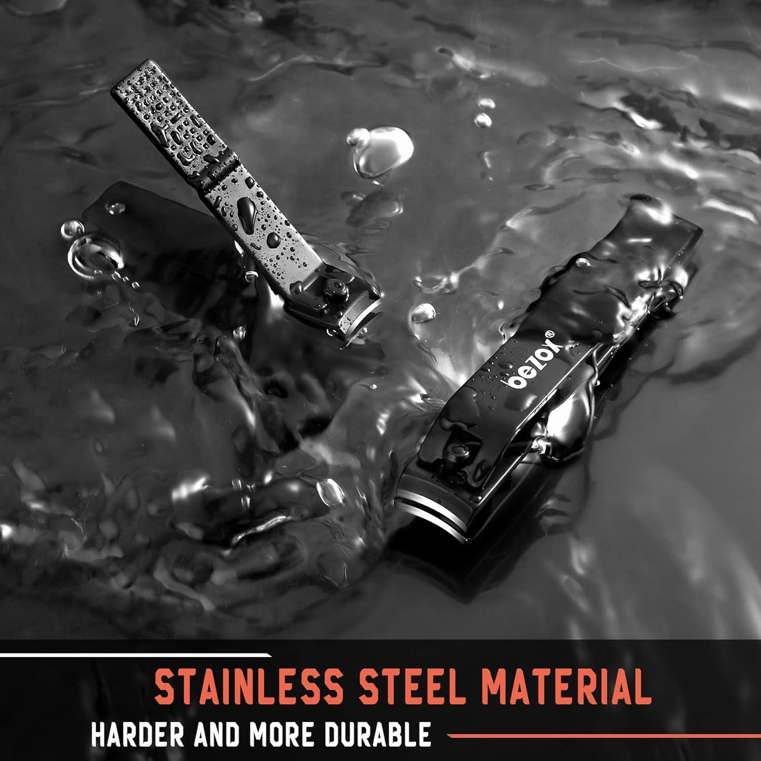 Cortauñas BEZOX de Acero Inoxidable - Juego de 2 Unidades