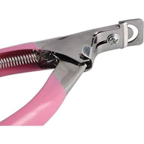 Cortador de Uñas Acrílicas DNHCLL 12.5cm Acero Inoxidable Rosado