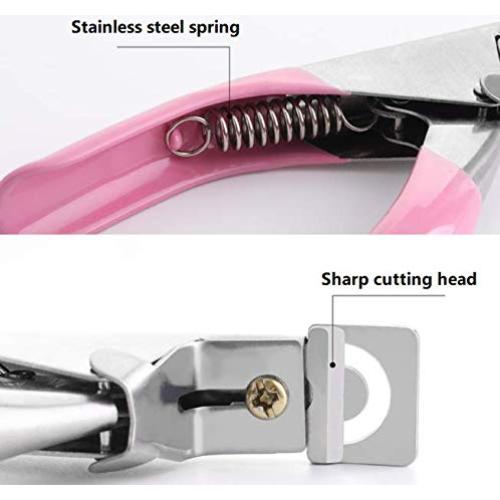 Cortador de Uñas Acrílicas DNHCLL 12.5cm Acero Inoxidable Rosado