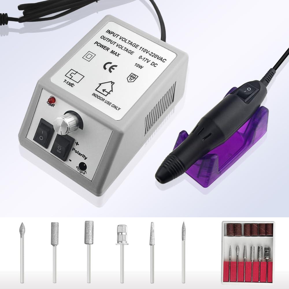 Taladro de Uñas Eléctrico JINGYUTAI con 206 Piezas - Gris