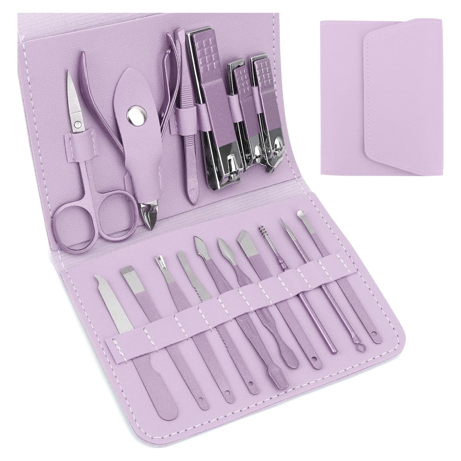 Kit de Manicura 16 Piezas LmashRbaiw - Cortauñas y Herramientas