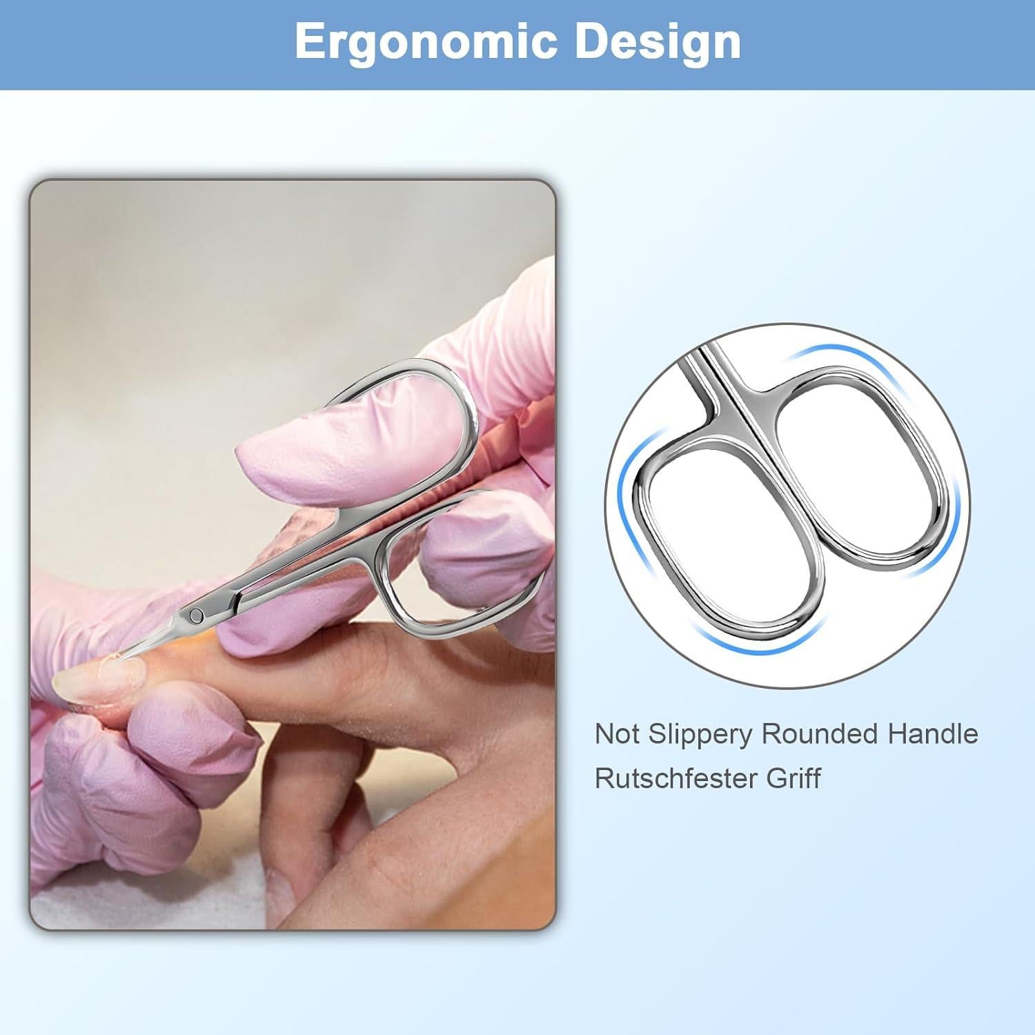 Tijeras de Cutícula Lermende Plata Afiladas 9.07g