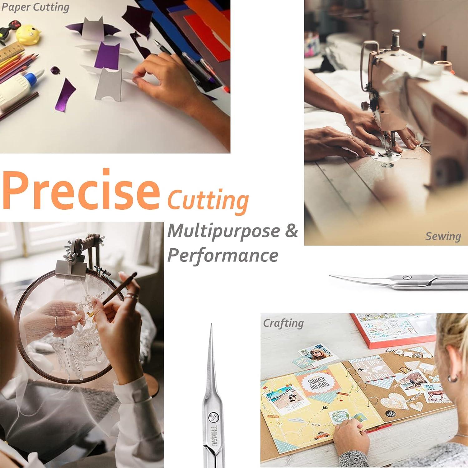 Tijeras de Cutícula THRAU Curvadas de Acero Inoxidable 9.4 cm