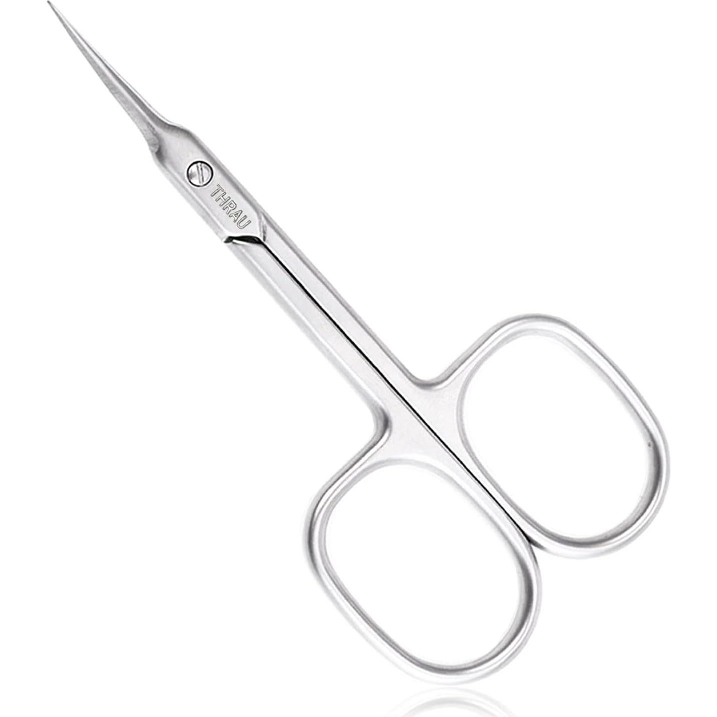 Tijeras de Cutícula THRAU Curvadas de Acero Inoxidable 9.4 cm