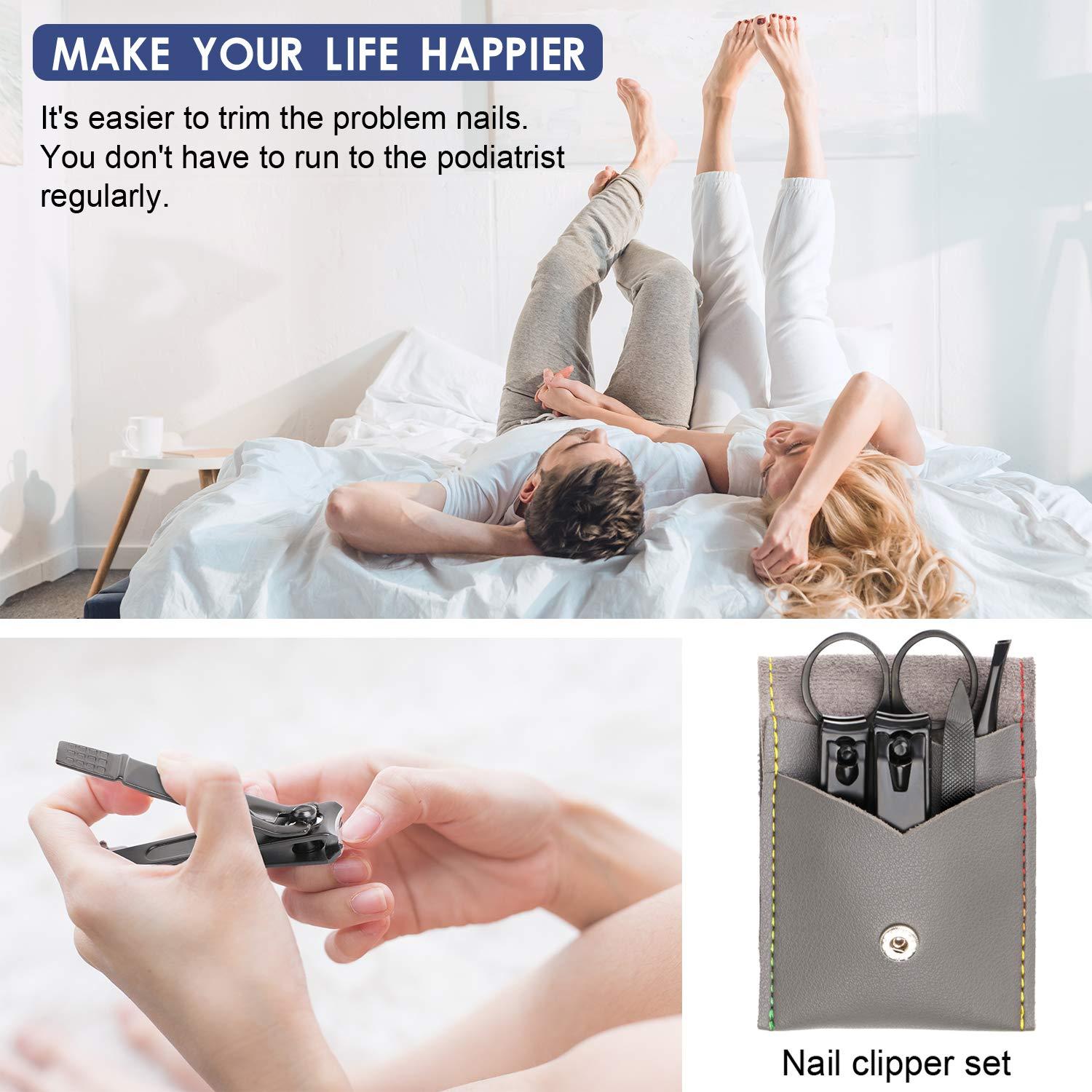 Kit de Manicura y Pedicura QLNE 5 Piezas Acero Inoxidable