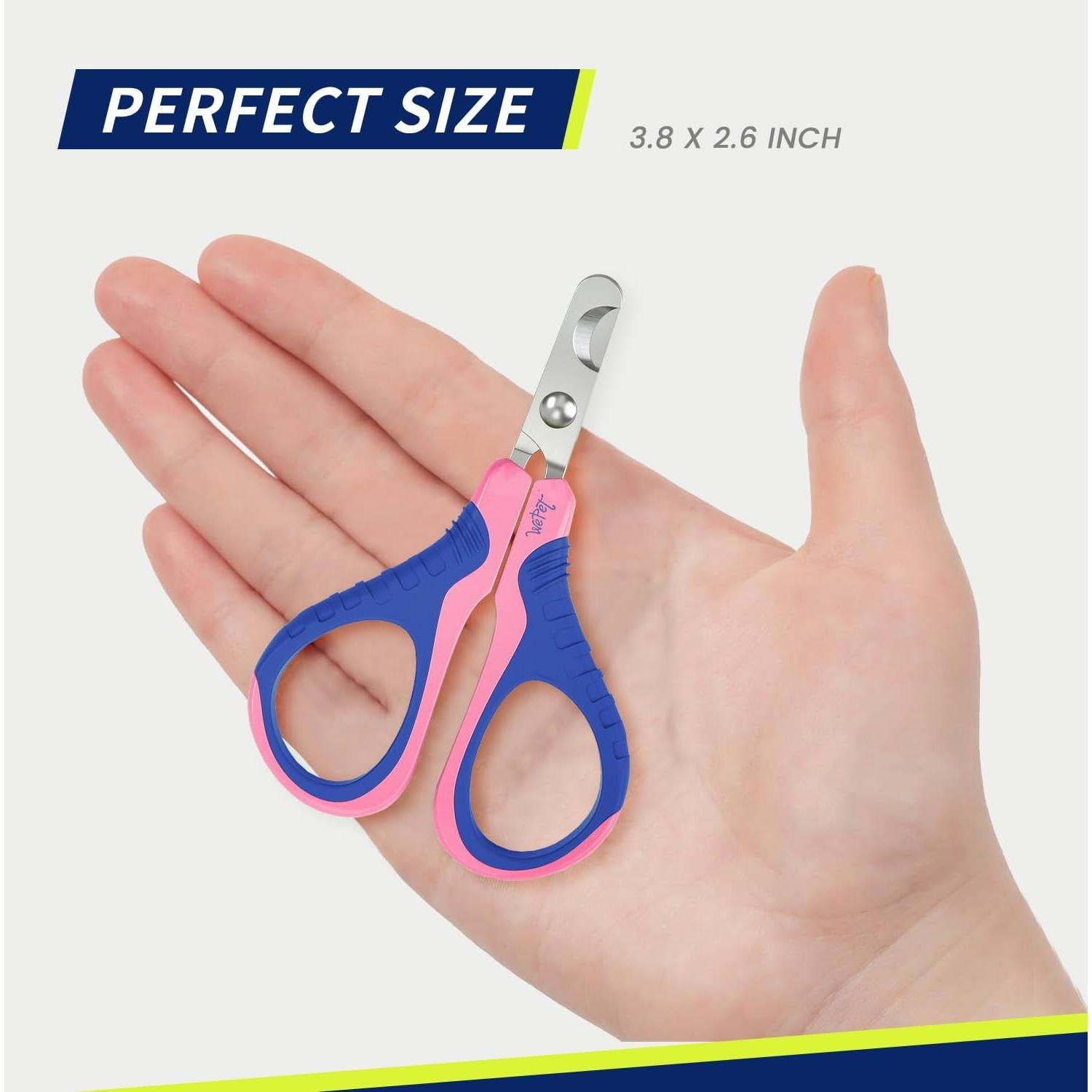 Cortauñas Profesional WePet para Mascotas Pequeñas Rosa/Azul