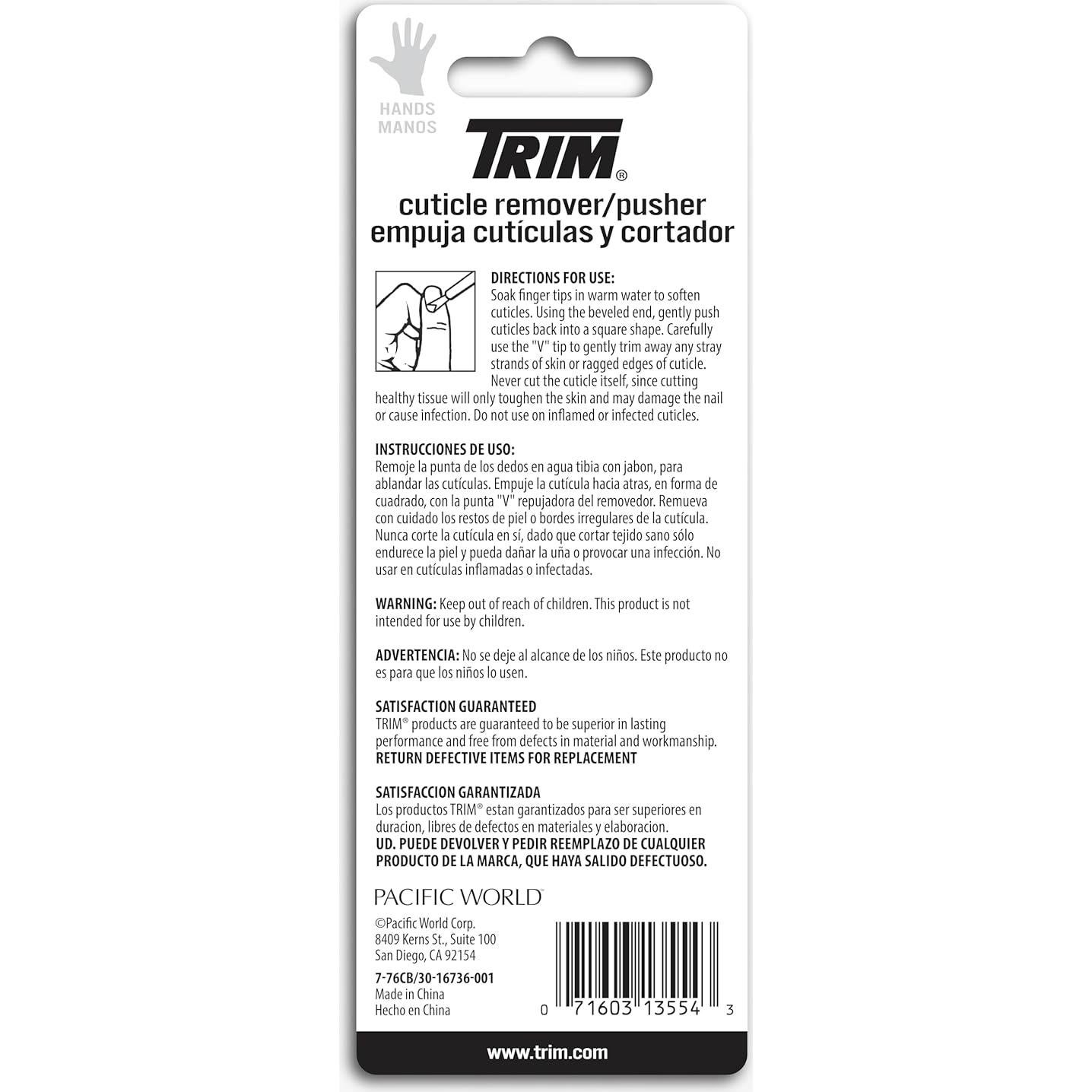 Empujador y Removedor de Cutículas Trim Easy Hold - Diseño Ergonómico