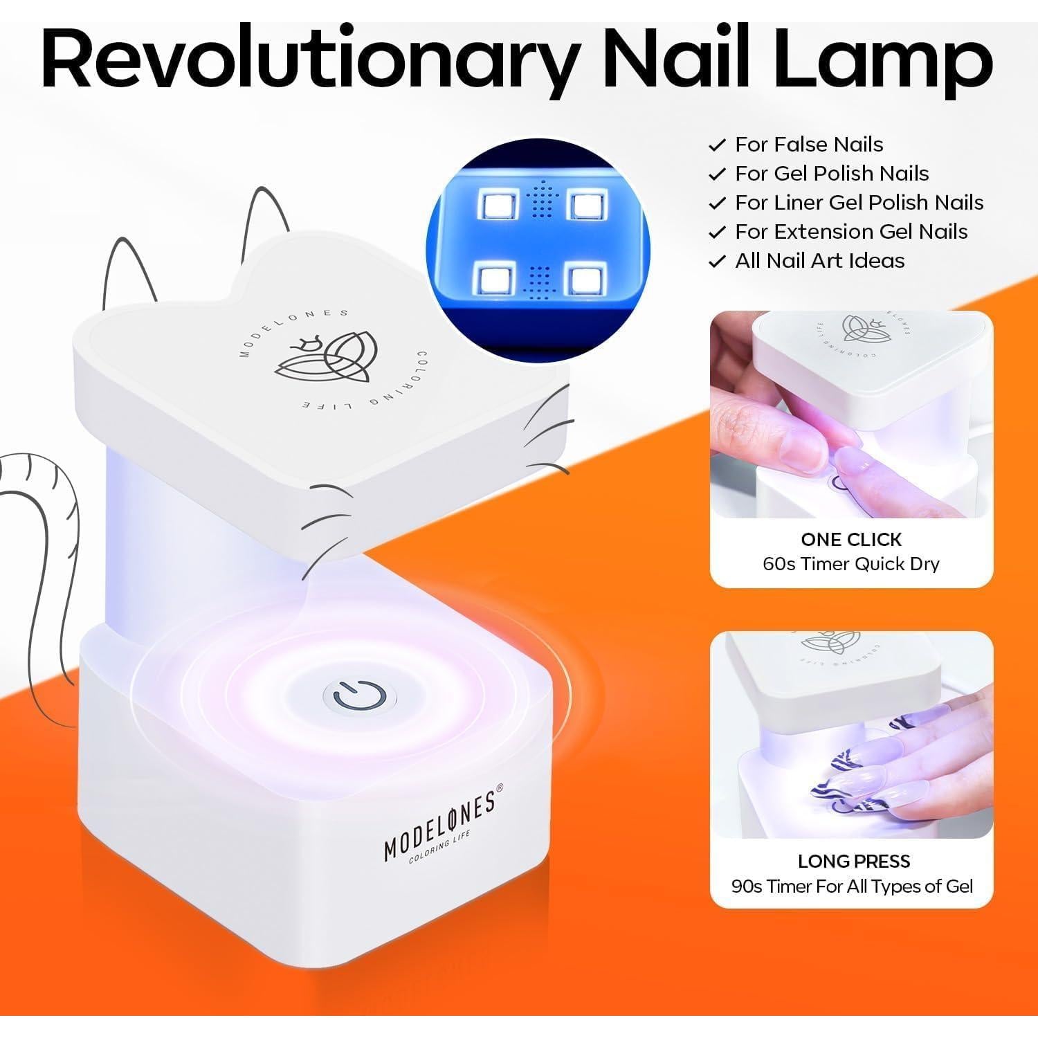 Kit de Uñas de Gel Modelones Almendra 15 Tamaños 510 Pcs