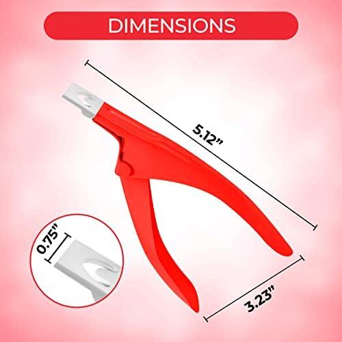 Cortauñas Acrílico Profesional Forgica Rojo 18.6x8.3cm