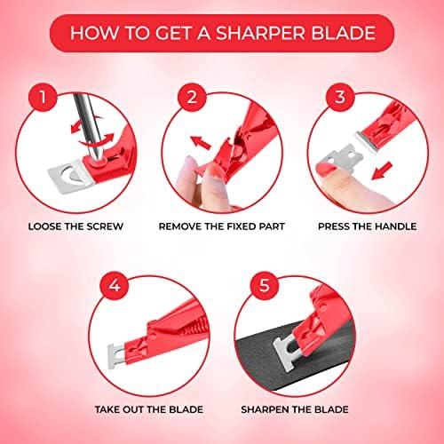 Cortauñas Acrílico Profesional Forgica Rojo 18.6x8.3cm