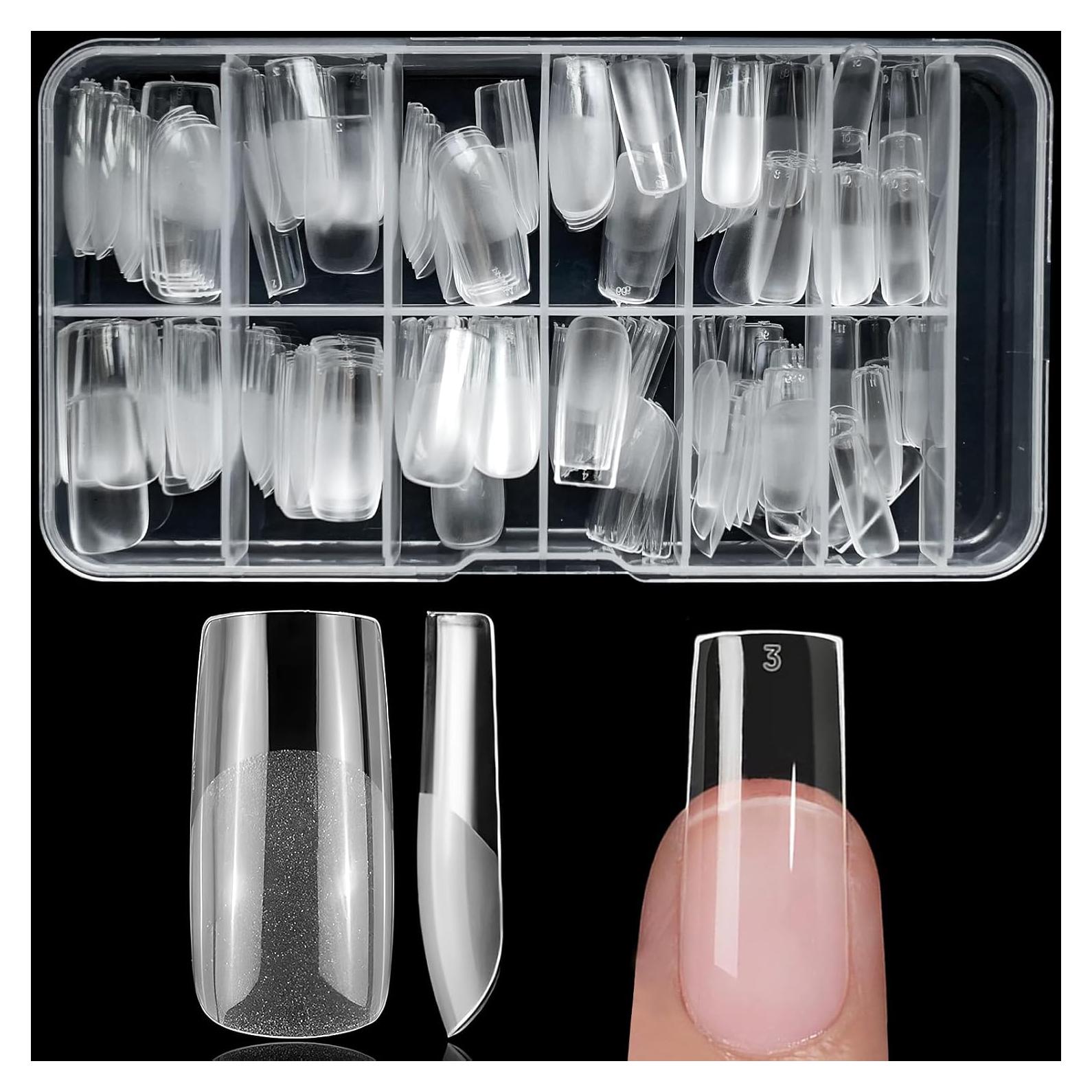 240 Piezas Uñas Falsas de Gel Cuadradas Medianas Lifextol