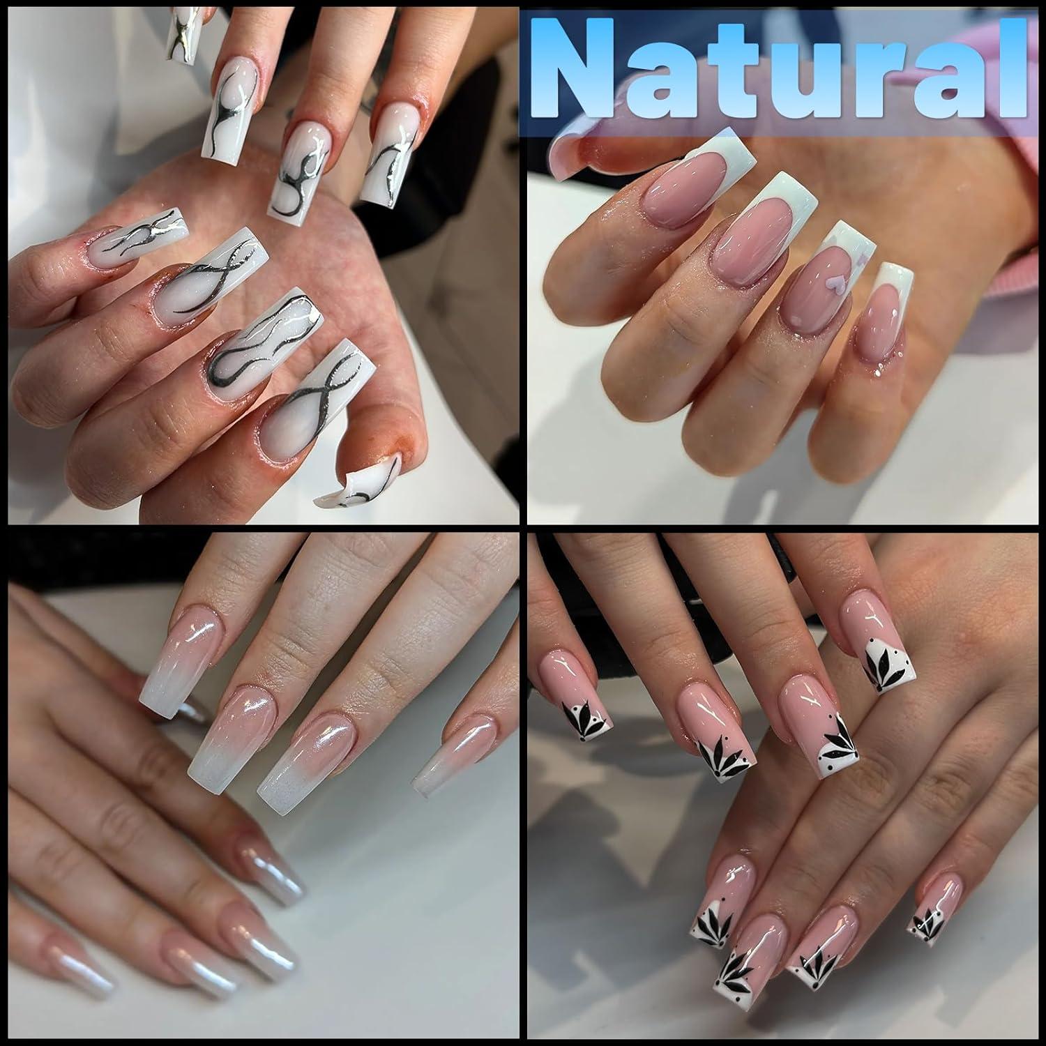 240 Piezas Uñas Falsas de Gel Cuadradas Medianas Lifextol