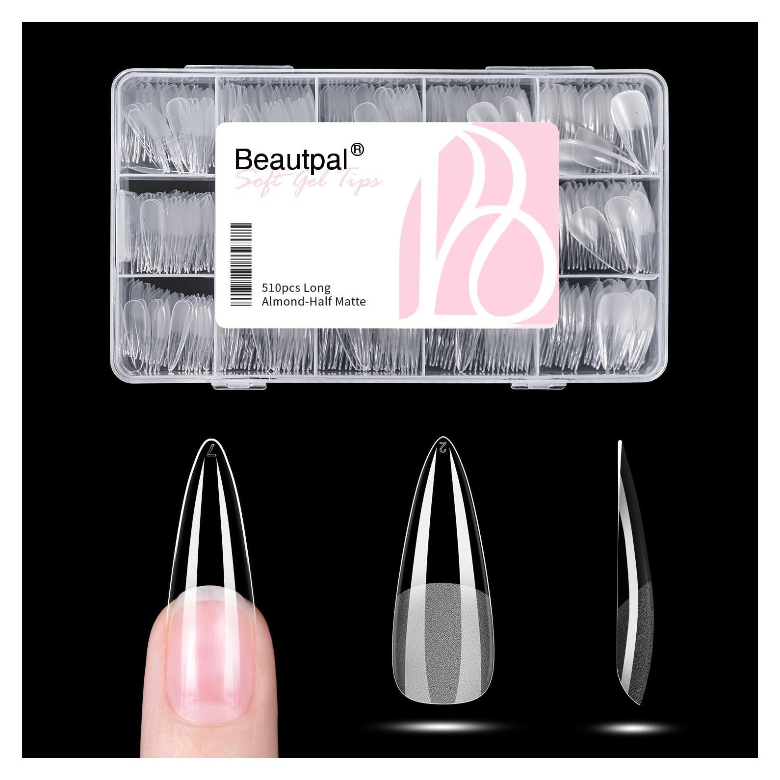 Puntas de Uñas de Gel Largas Stiletto BEAUTPAL 510pcs