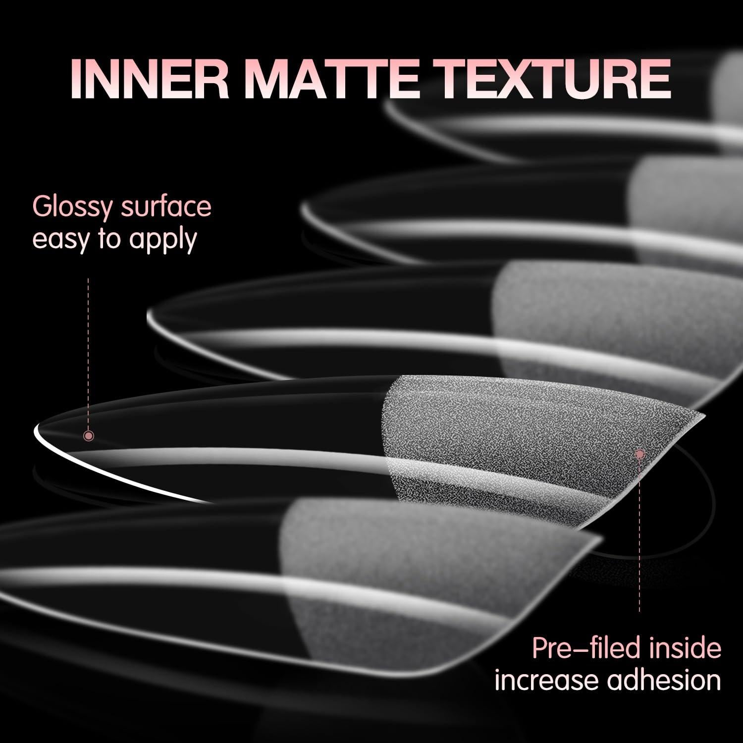 Puntas de Uñas de Gel Largas Stiletto BEAUTPAL 510pcs