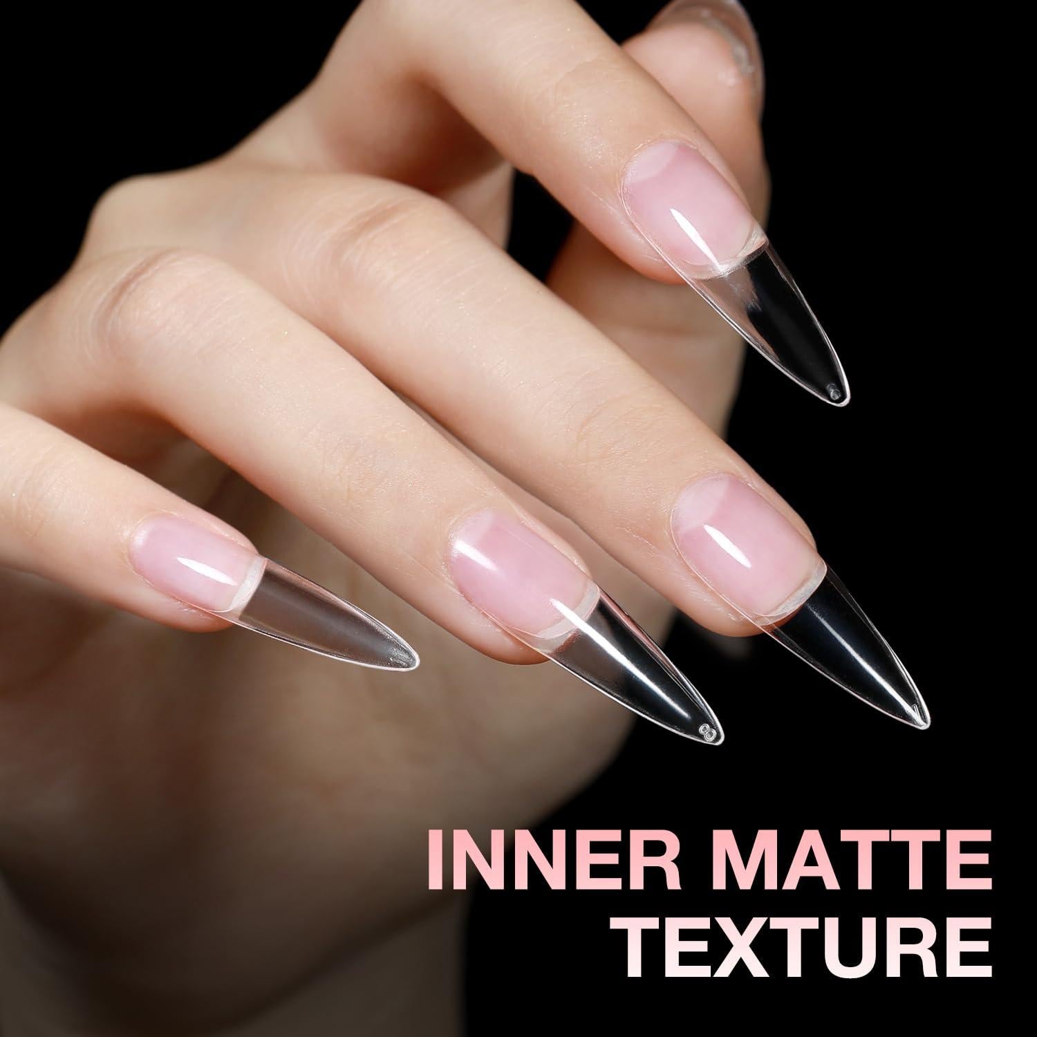 Puntas de Uñas de Gel Largas Stiletto BEAUTPAL 510pcs