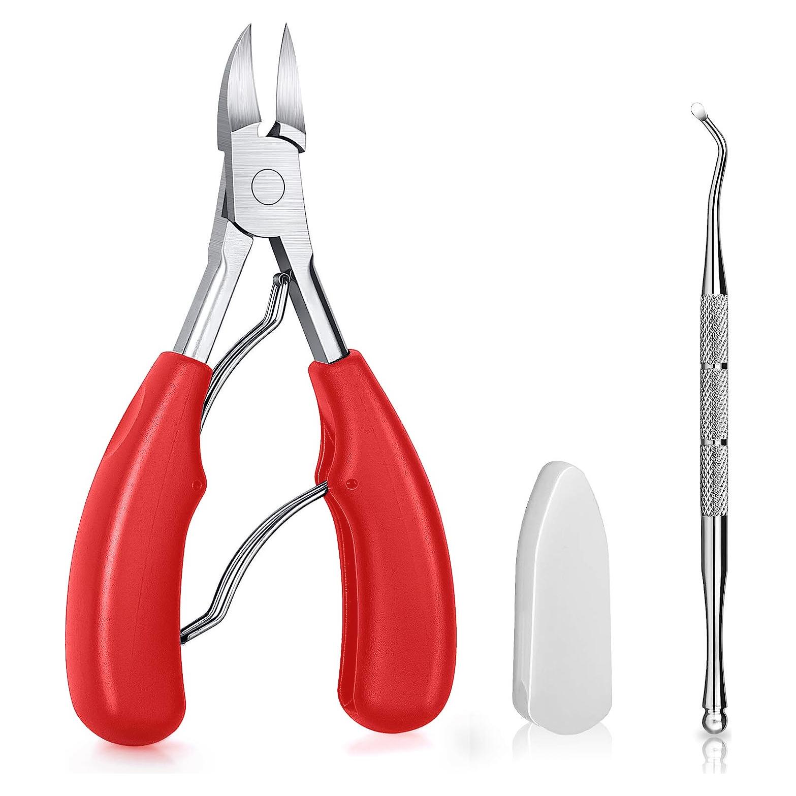 Cortauñas de Pies Aogeili Acero Inoxidable Rojo 12.7x8.6cm