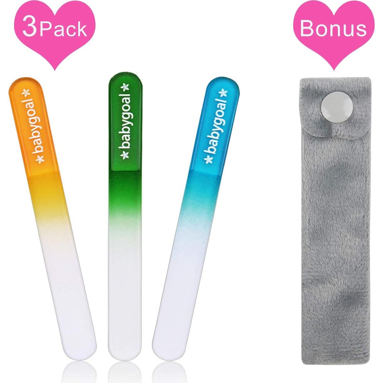 Lima de Uñas para Bebés Babygoal 3 Piezas Vidrio Checo