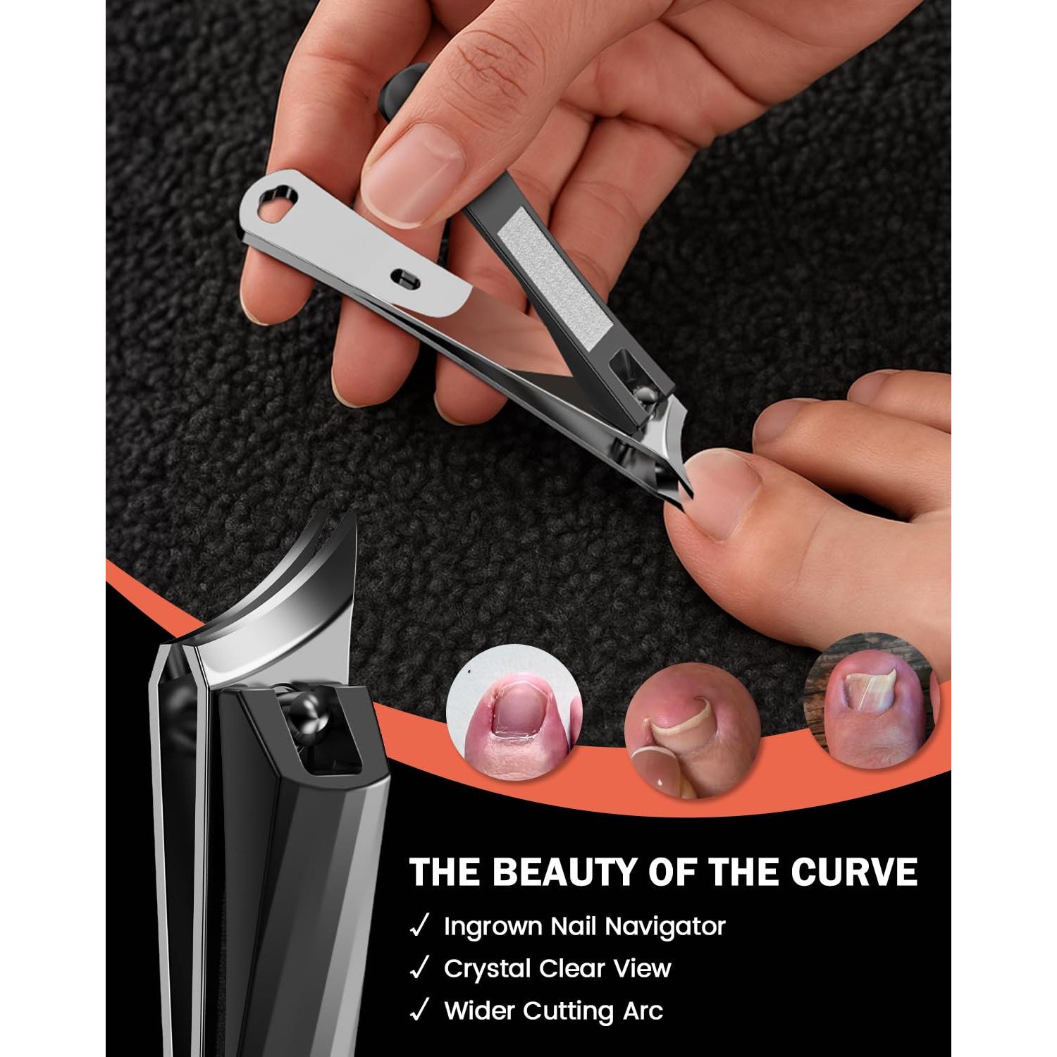 Cortauñas Curvados BEZOX - Alta Resistencia para Uñas Gruesas