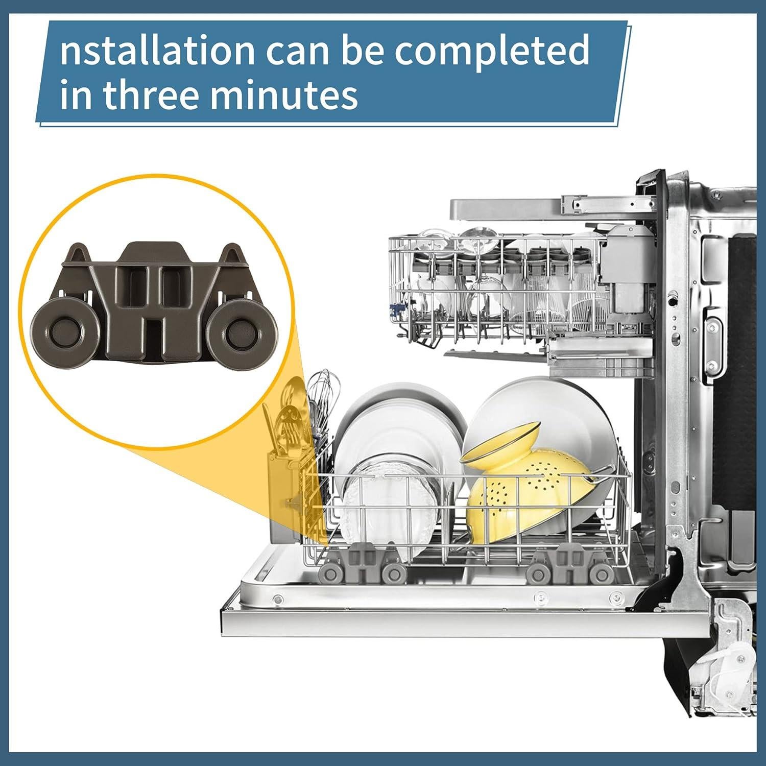 Ruedas Inferiores Lavavajillas Monkemon W10195416 Paquete 4