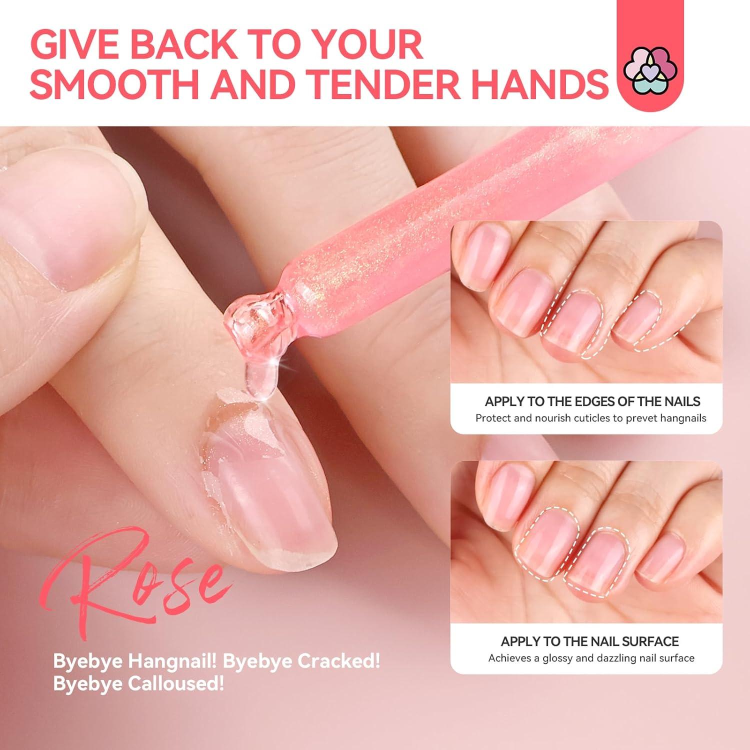 Aceite para Cutículas SAVILAND 40ml Vitamina E Rosa Jojoba