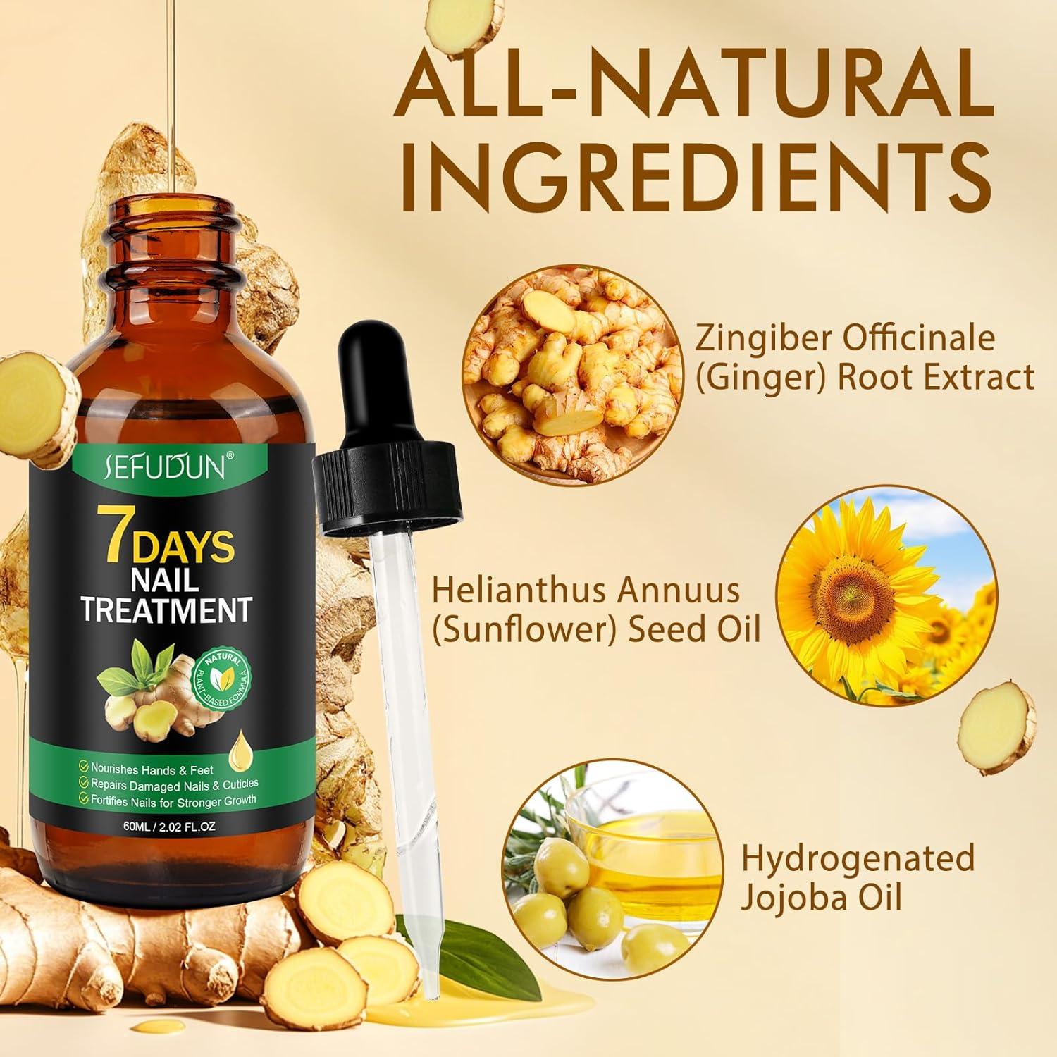 Suero de Jengibre para Uñas - Aceite Natural Fortalecedor