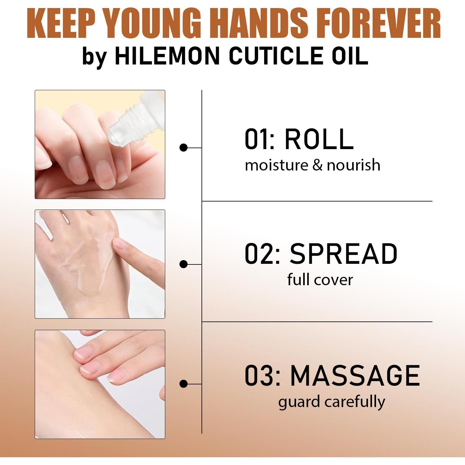 Aceite Natural para Cutículas HiLemon 8 ml Hidratante con Vitamina E