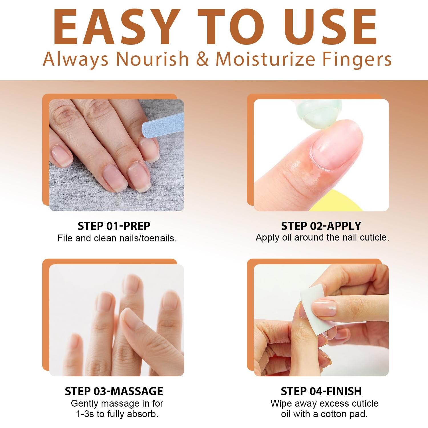 Aceite Natural para Cutículas HiLemon 8 ml Hidratante con Vitamina E