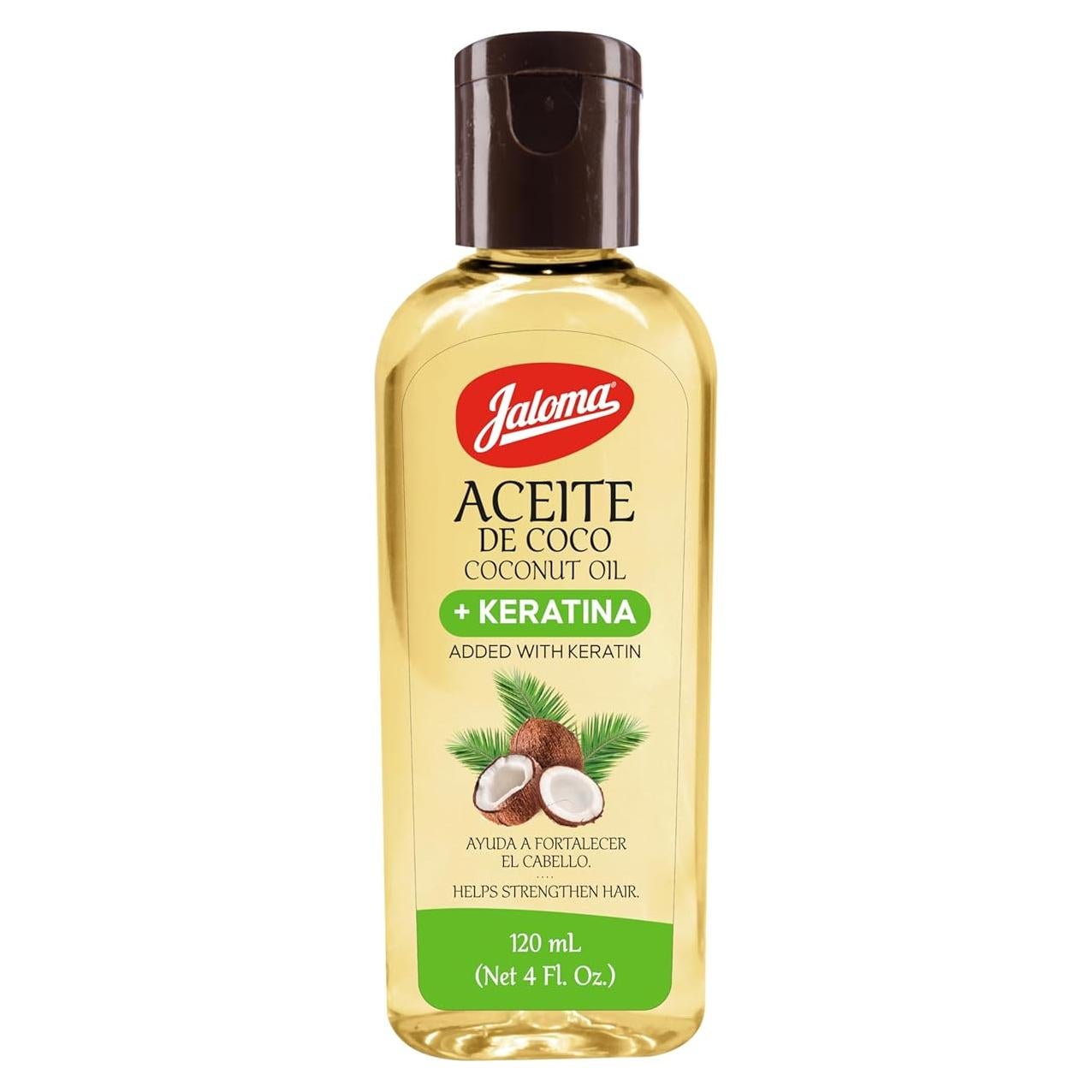 Aceite de Coco JALOMA con Queratina 118 ml - Fortalece el Cabello