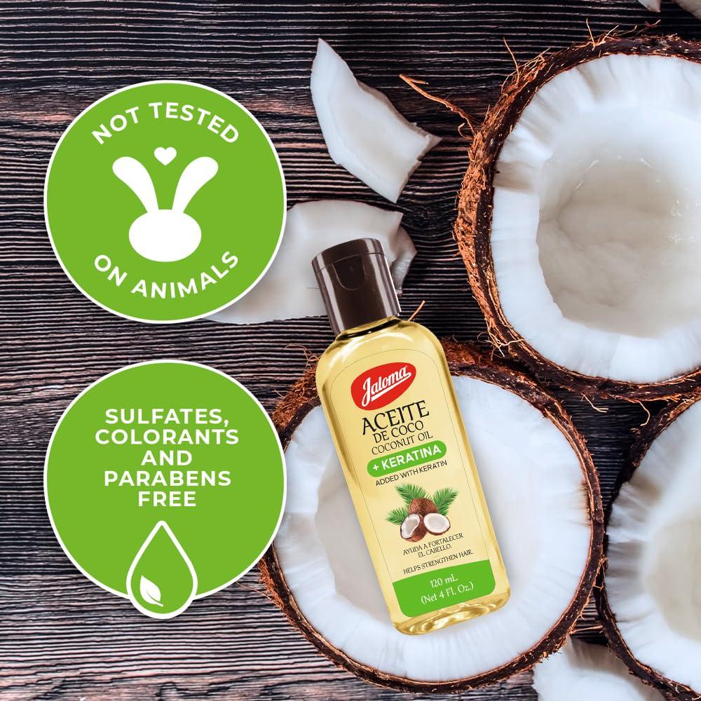 Aceite de Coco JALOMA con Queratina 118 ml - Fortalece el Cabello