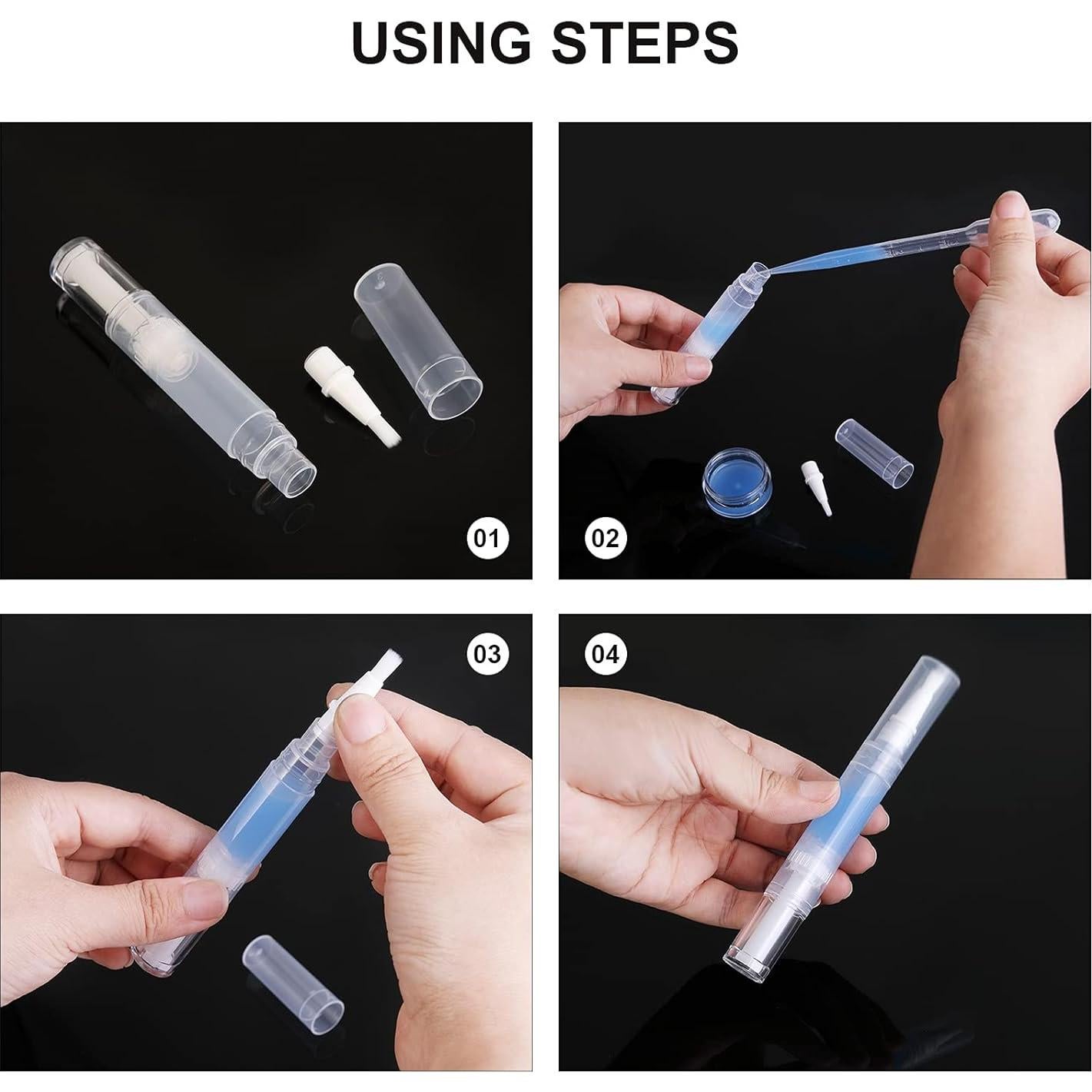 Paquete de 5 bolígrafos vacíos para aceite de cutícula UPZIGS