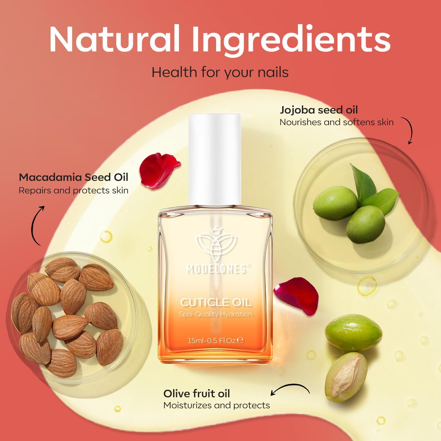 Aceite de Cutícula Modelones 15ml - Crecimiento y Fortalecimiento Rosa