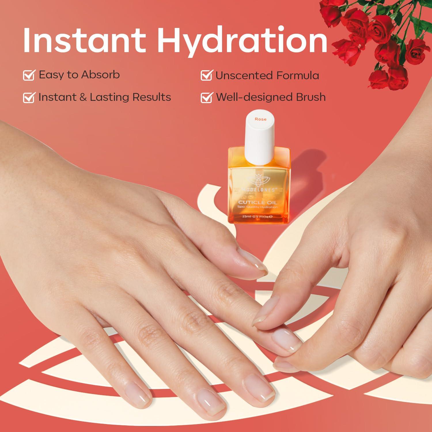 Aceite de Cutícula Modelones 15ml - Crecimiento y Fortalecimiento Rosa