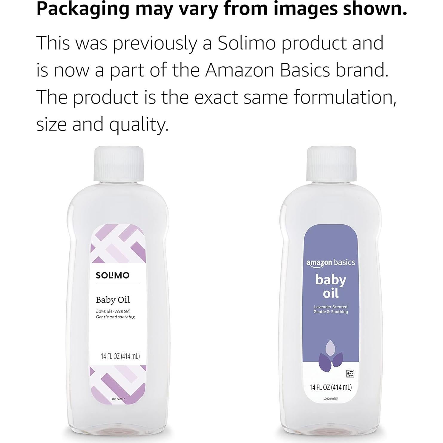 Aceite para Bebés Amazon Basics Lavanda 414 ml Hidratante