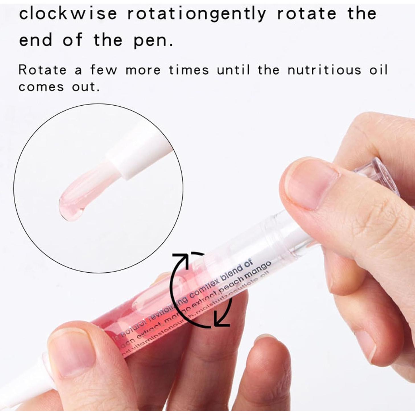 Bolígrafo Aceite Cutículas 6PCS Frutas - Hidratante Uñas